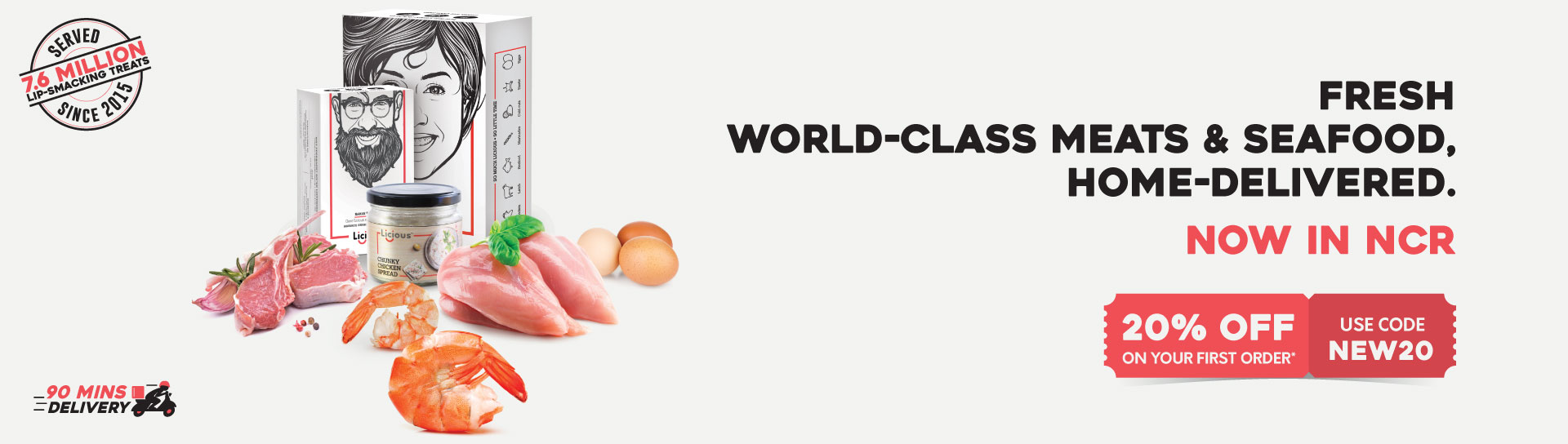 FRESH WORLD-CLASS MEATS & SEAFOOD @20% OFF, HOME DELIVERY  - Price 240 20 % Off  